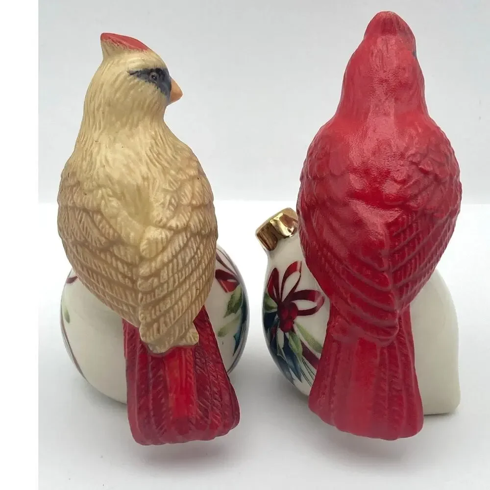 Lenox Winter Greetings Cardinal Salt & Pepper Shaker Set